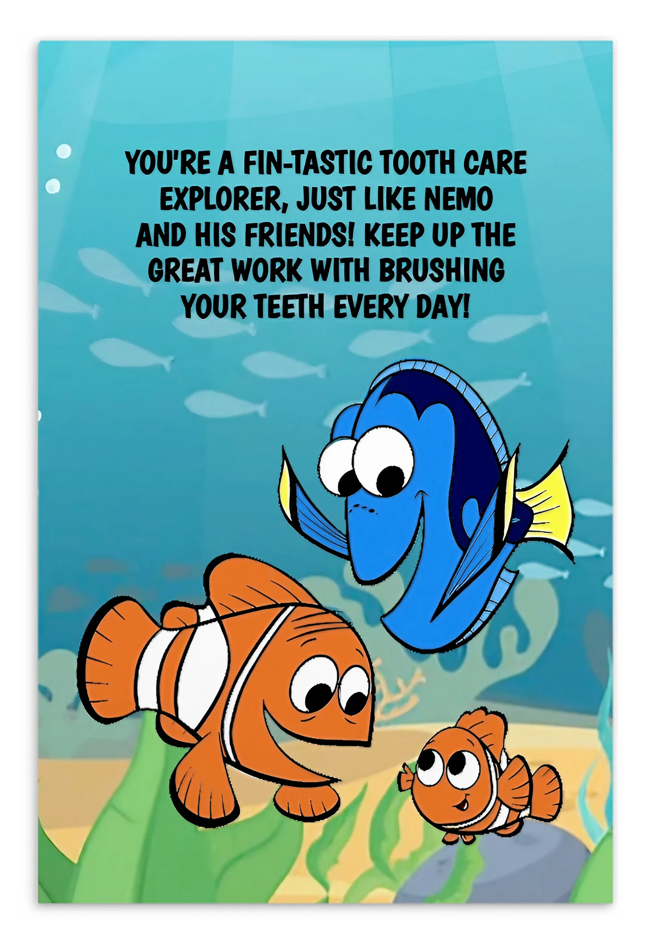 Finding Nemo | Dental Motivational & Reward Cards- You're A Fin-Tastic Tooth Care Explorer, Just Like Nemo And His Friends!