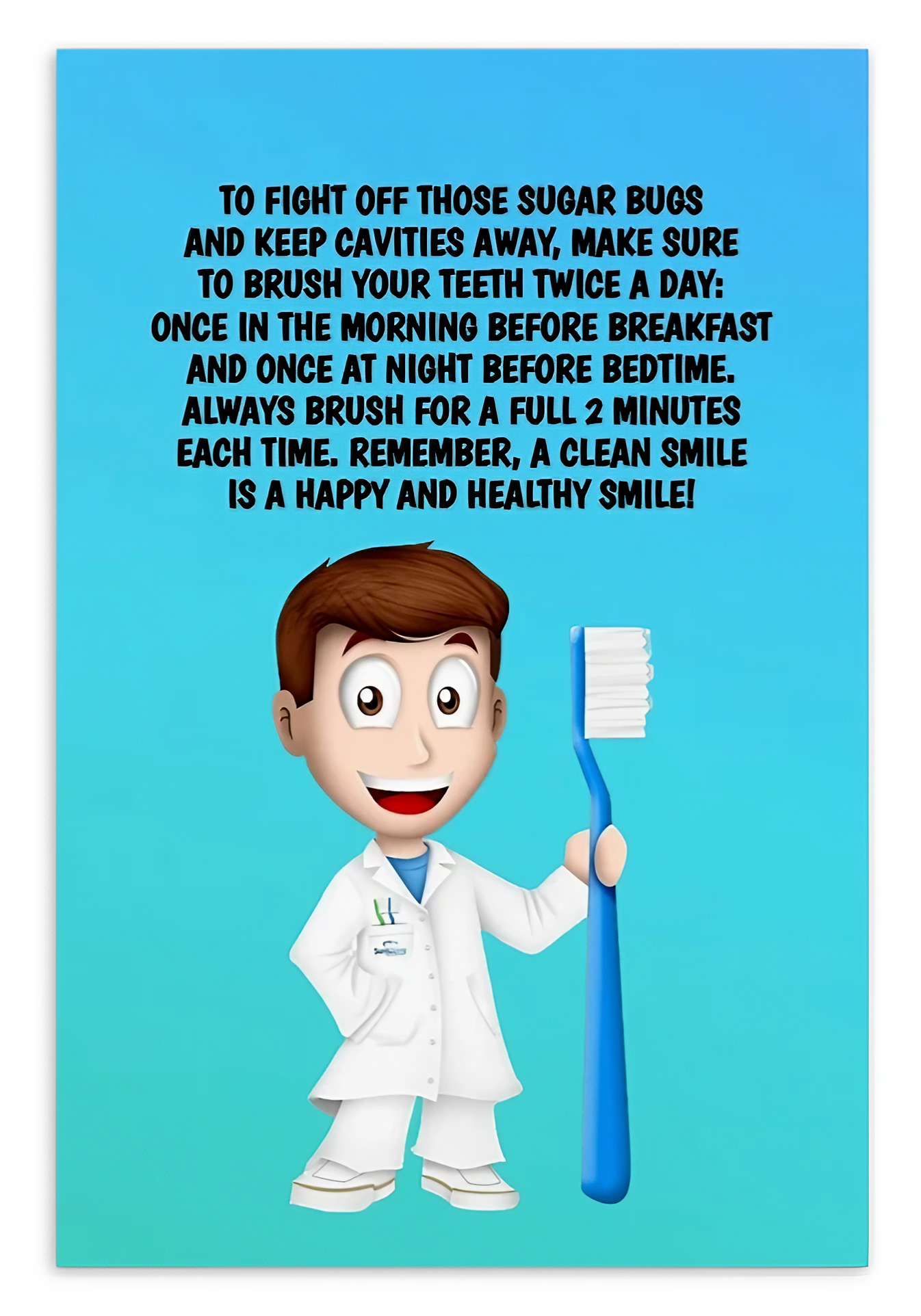 Oral Hygiene Cards- To Fight Off Those Sugar Bugs And Keep Cavities Away