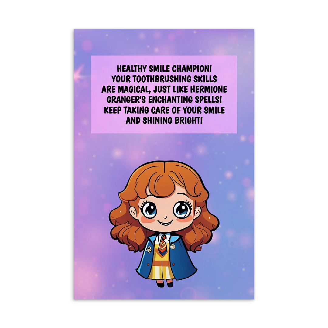 Hermione Granger | Dental Motivational & Reward Cards- Healthy Smile Champion!