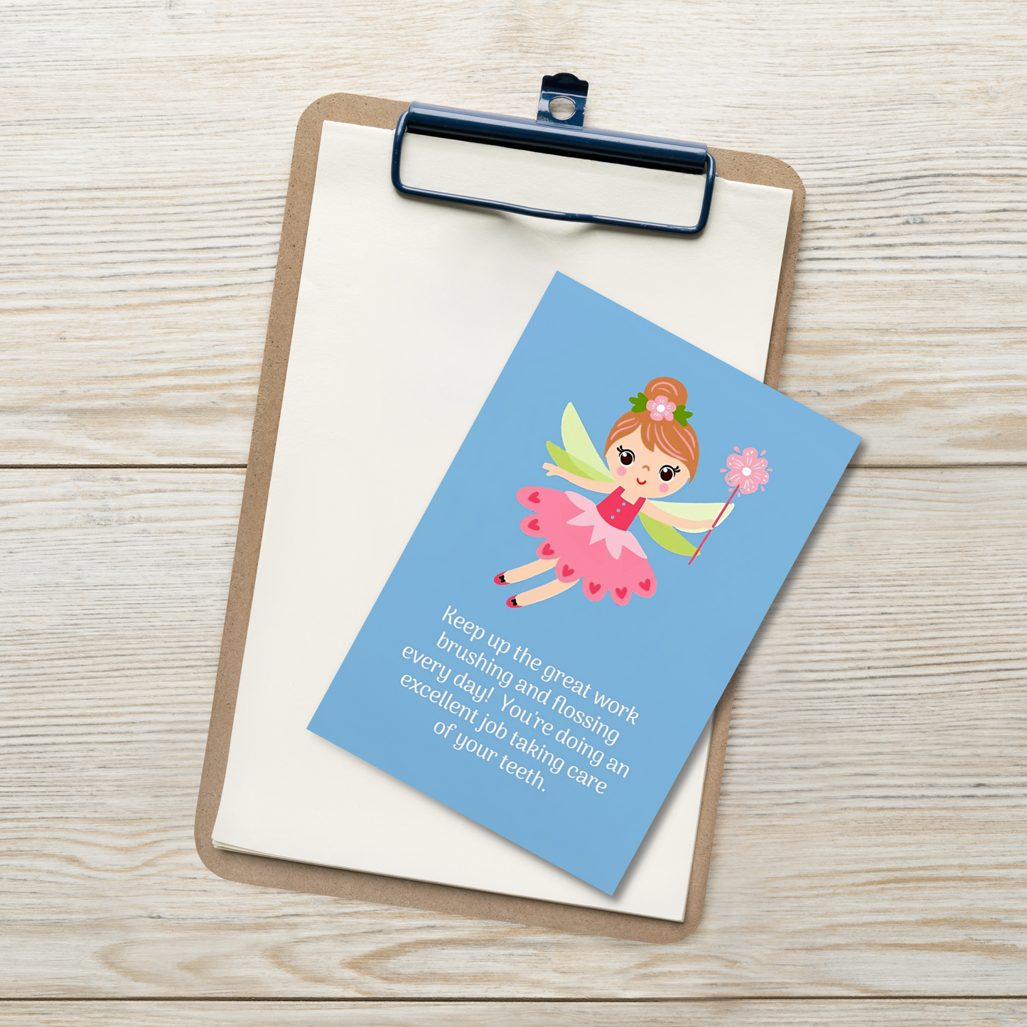 Tooth Fairy Thank You Cards- Keep up the good work brushing and flossing every day!