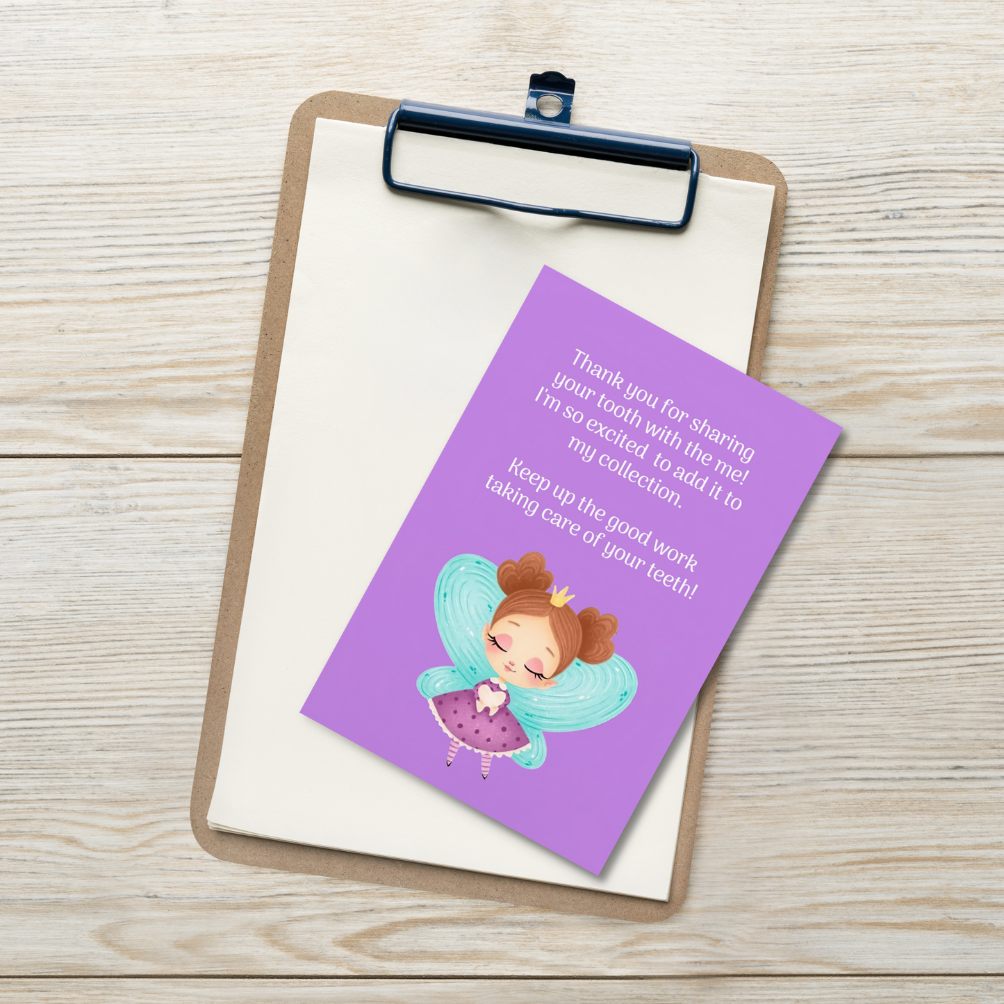 Tooth Fairy Thank You Cards- Thank You For Sharing Your Tooth With Me!