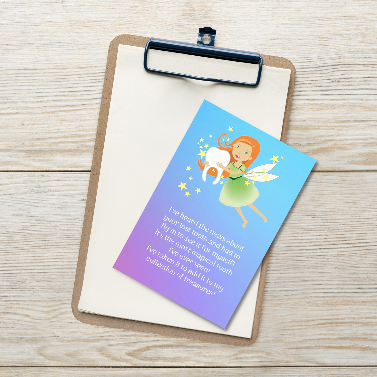 Tooth Fairy Thank You Cards- I've Heard The News About Your Lost Tooth!