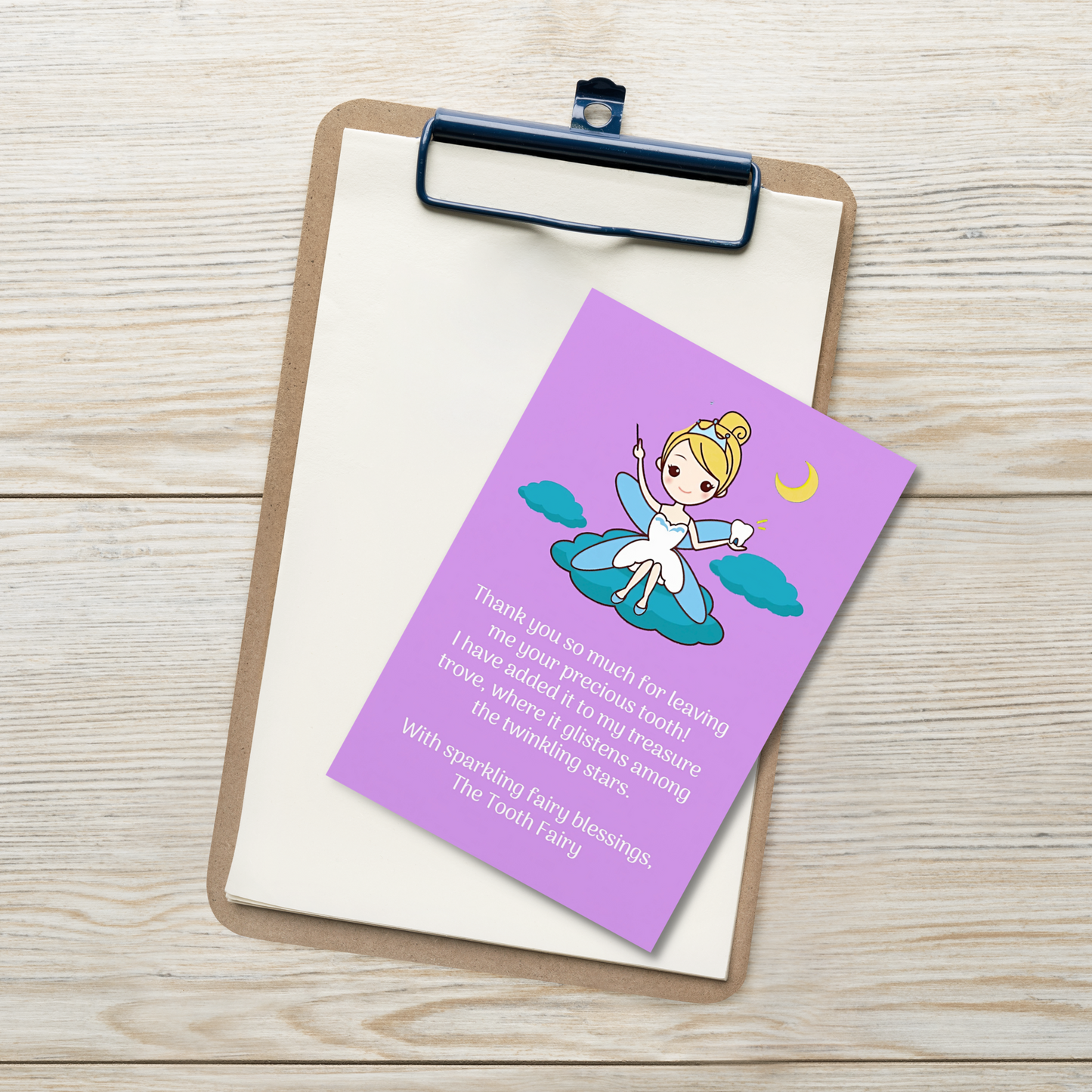 Tooth Fairy Thank You Cards- Thank You So Much For Leaving Me Your Precious Tooth!