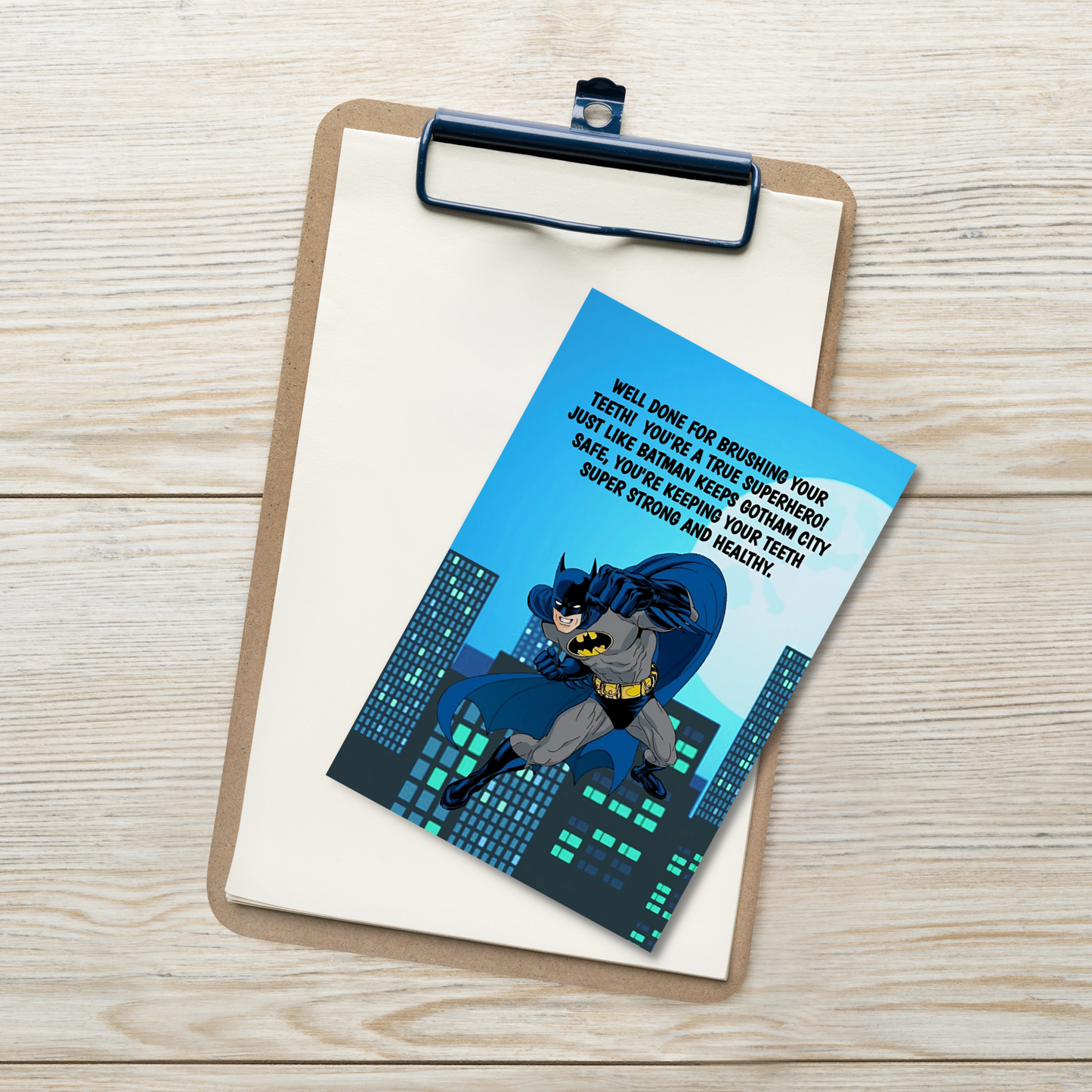 Batman | Dental Motivational & Reward Cards- Well Done For Brushing Your Teeth!