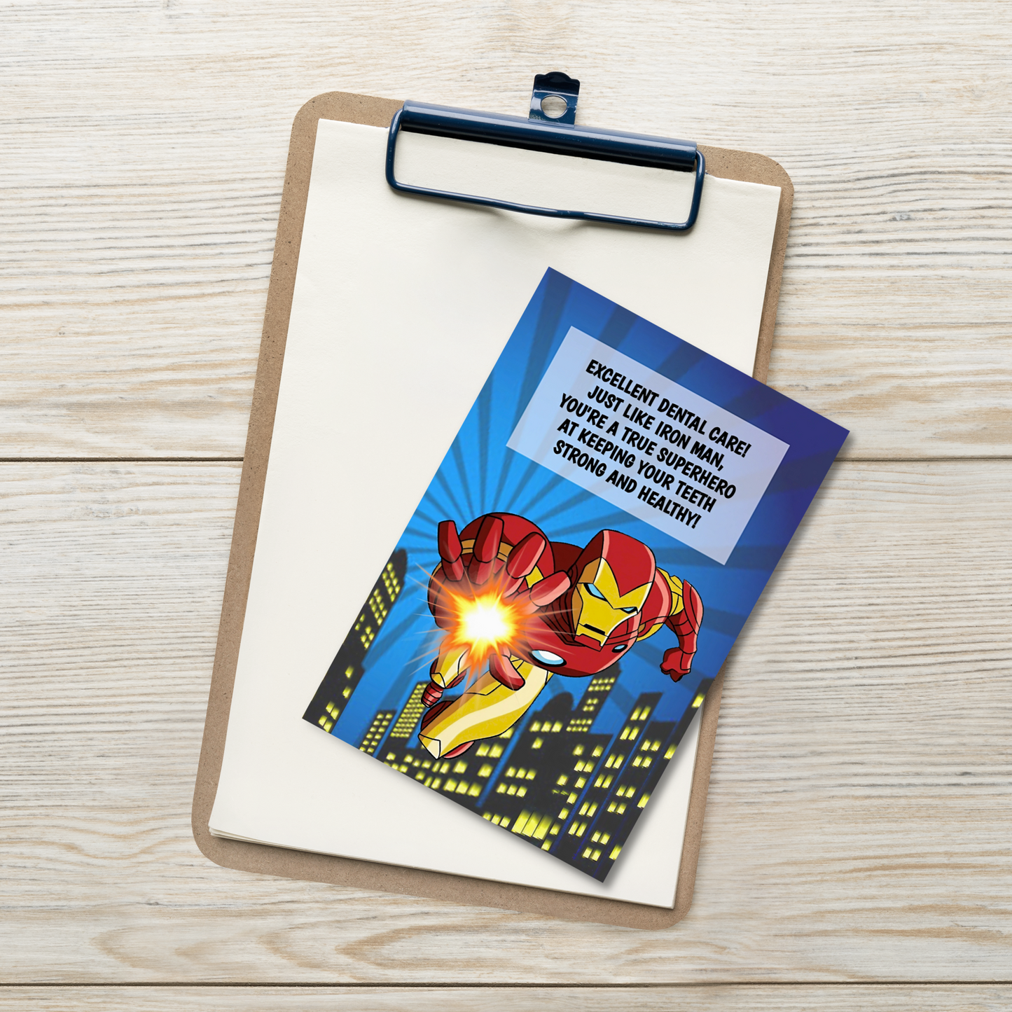 Iron Man | Dental Motivational & Reward Cards- Excellent Dental Care!