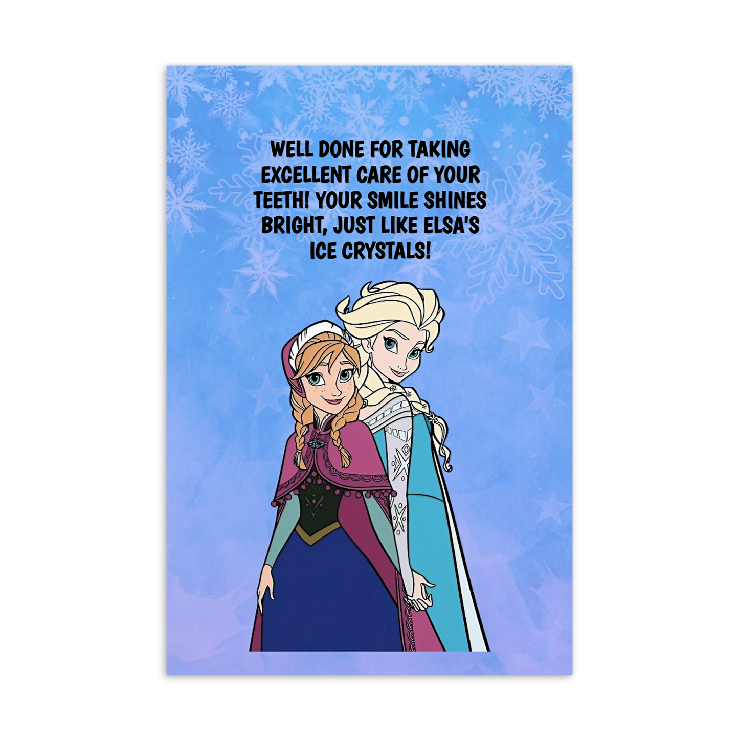 Frozen | Dental Motivational & Reward Cards- Well Done For Taking Excellent Care Of Your Teeth!