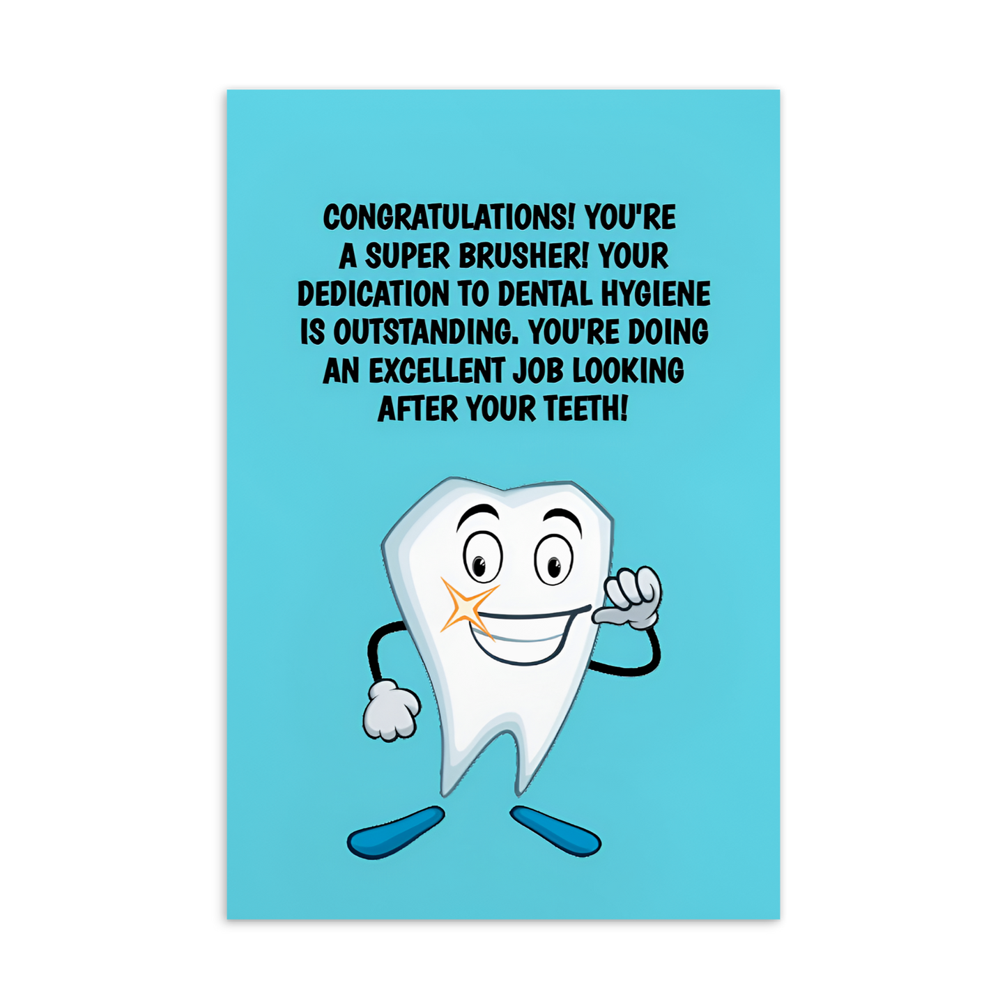 Dental Motivational & Reward Cards- Congratulations You're A Super Brusher!
