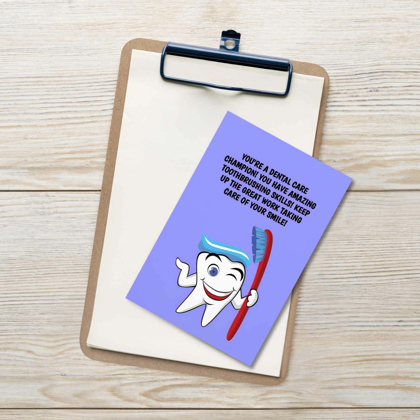 Dental Motivational & Reward Cards- You're A Dental Care Champion! You Have Amazing Toothbrushing Skills!