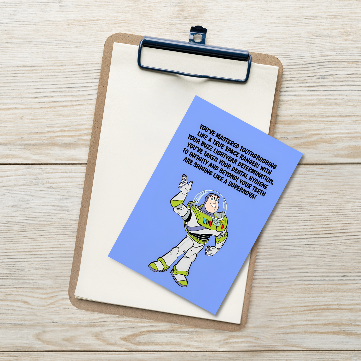 Toy Story Buzz Lightyear Dental Motivational & Reward Cards- You've Mastered Toothbrushing Like A True Space Ranger
