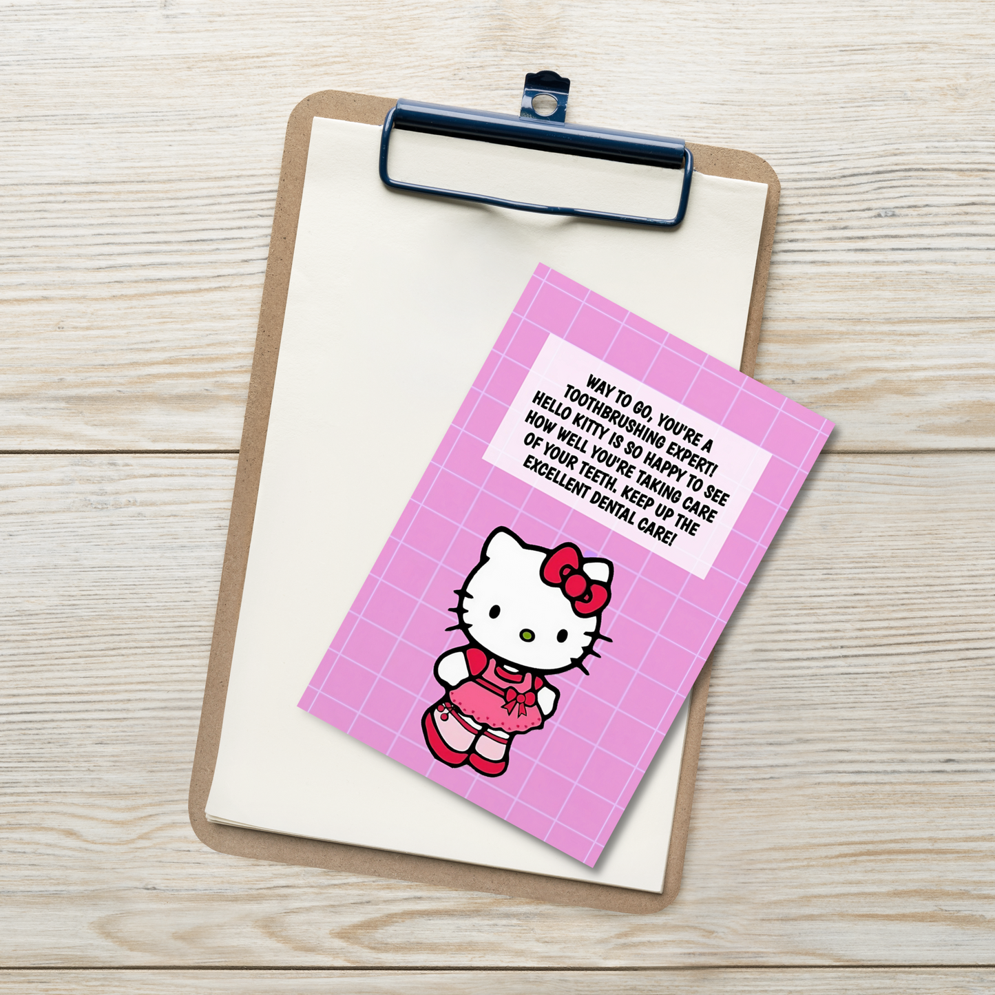 Hello Kitty | Dental Motivational & Reward Cards- Way To Go, You're A Toothbrushing Expert!
