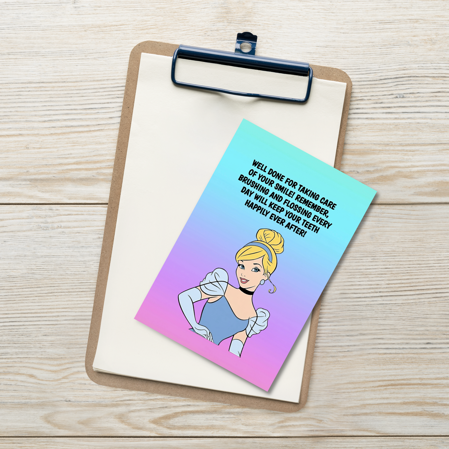 Cinderella | Dental Motivational & Reward Cards- Well Done For Taking Care Of Your Smile!