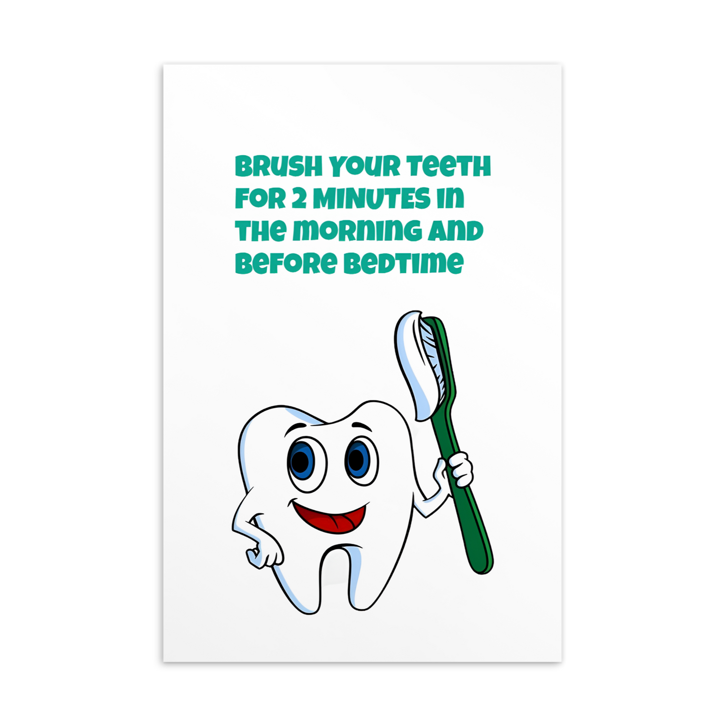 Oral Hygiene Cards- Brush Your Teeth For 2 Minutes