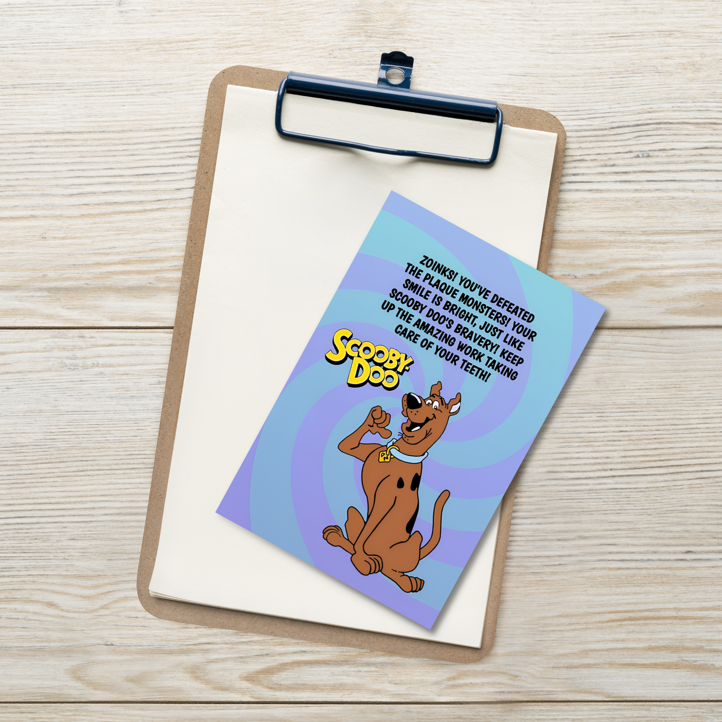 Scooby Doo | Dental Motivational & Reward Cards- Zoinks! You've Defeated The Plaque Monsters!