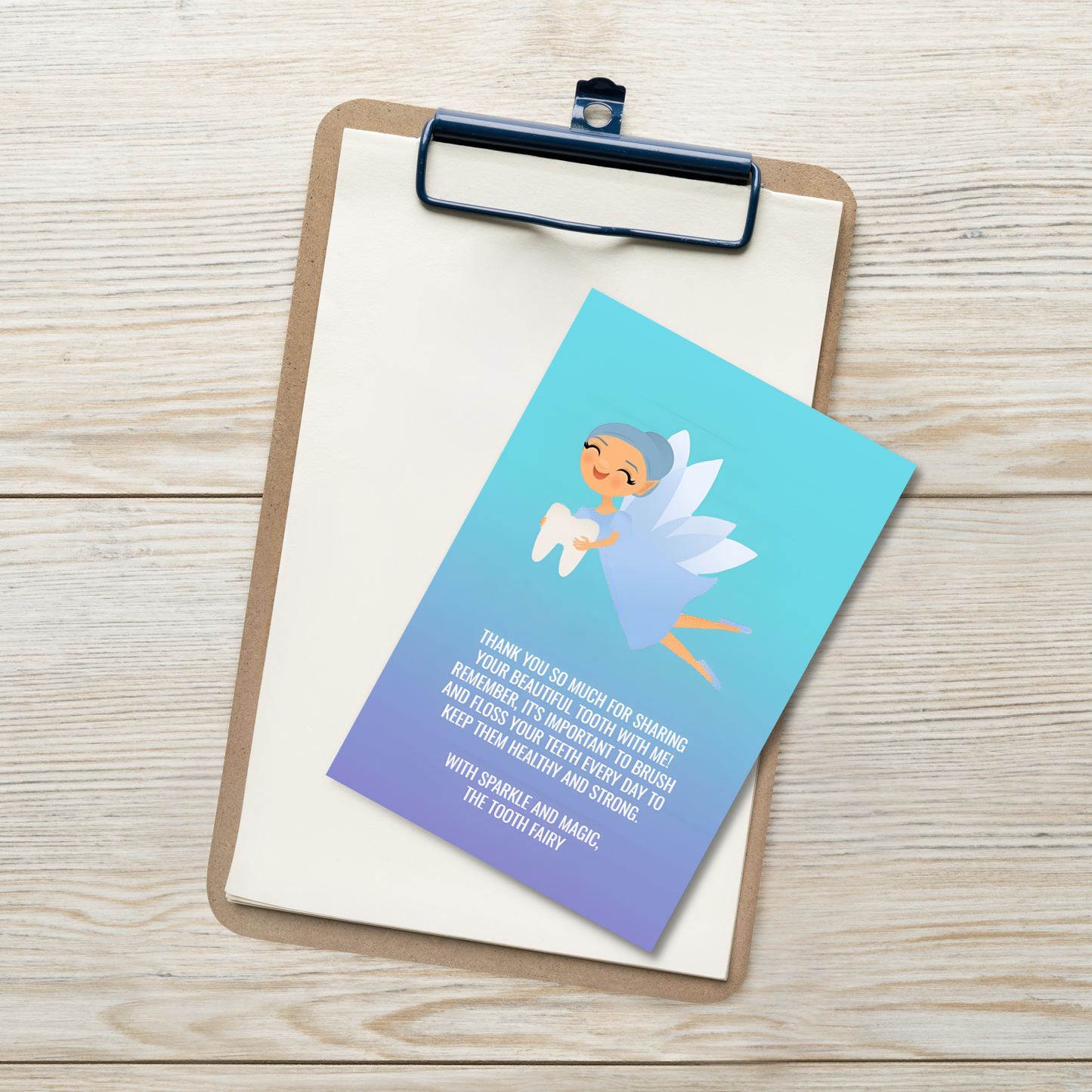 Tooth Fairy Thank You Cards- Thank You So Much For Sharing Your Beautiful Tooth With Me!