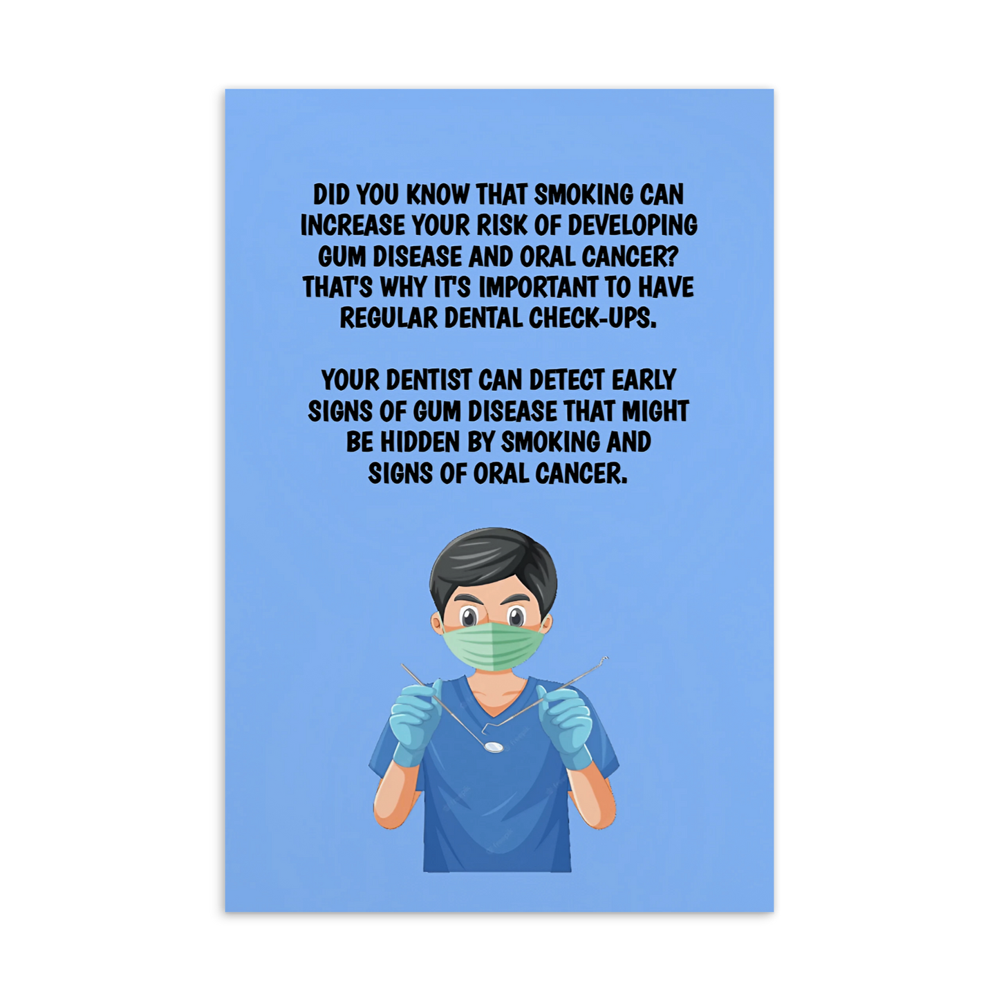 Oral Hygiene Cards- Did You Know That Smoking Can Increase Your Chances Of Developing Gum Disease And Oral Cancer