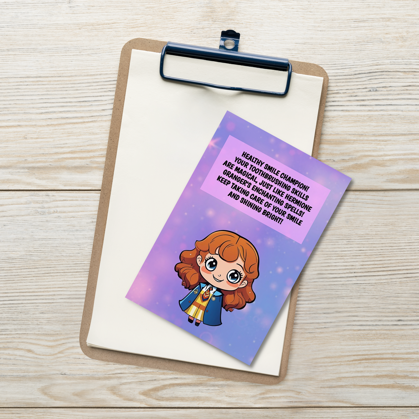 Hermione Granger | Dental Motivational & Reward Cards- Healthy Smile Champion!
