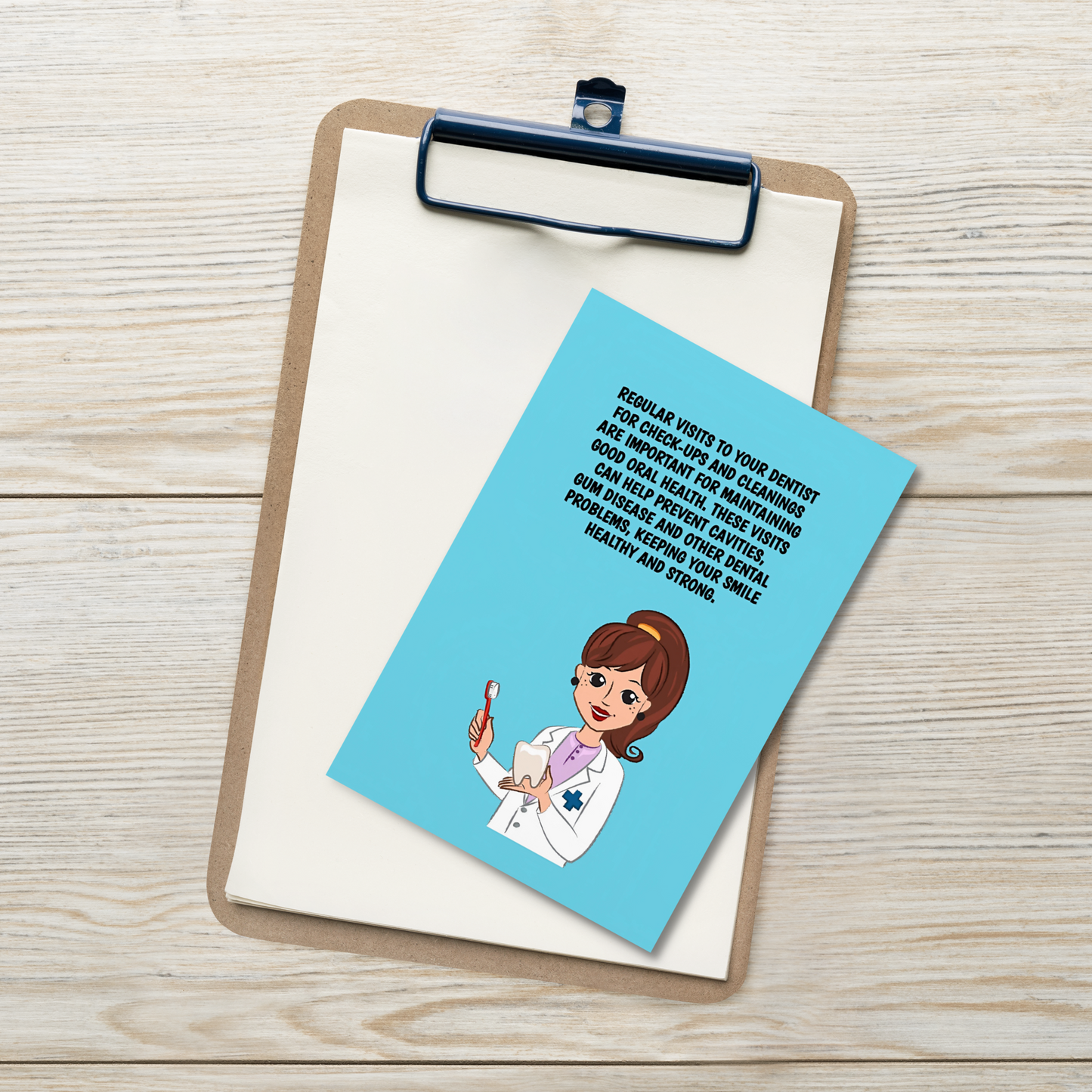Oral Hygiene Cards- Regular Visits To Your Dentist For Check-Ups And Cleanings Are Essential To Maintain Good Oral Health