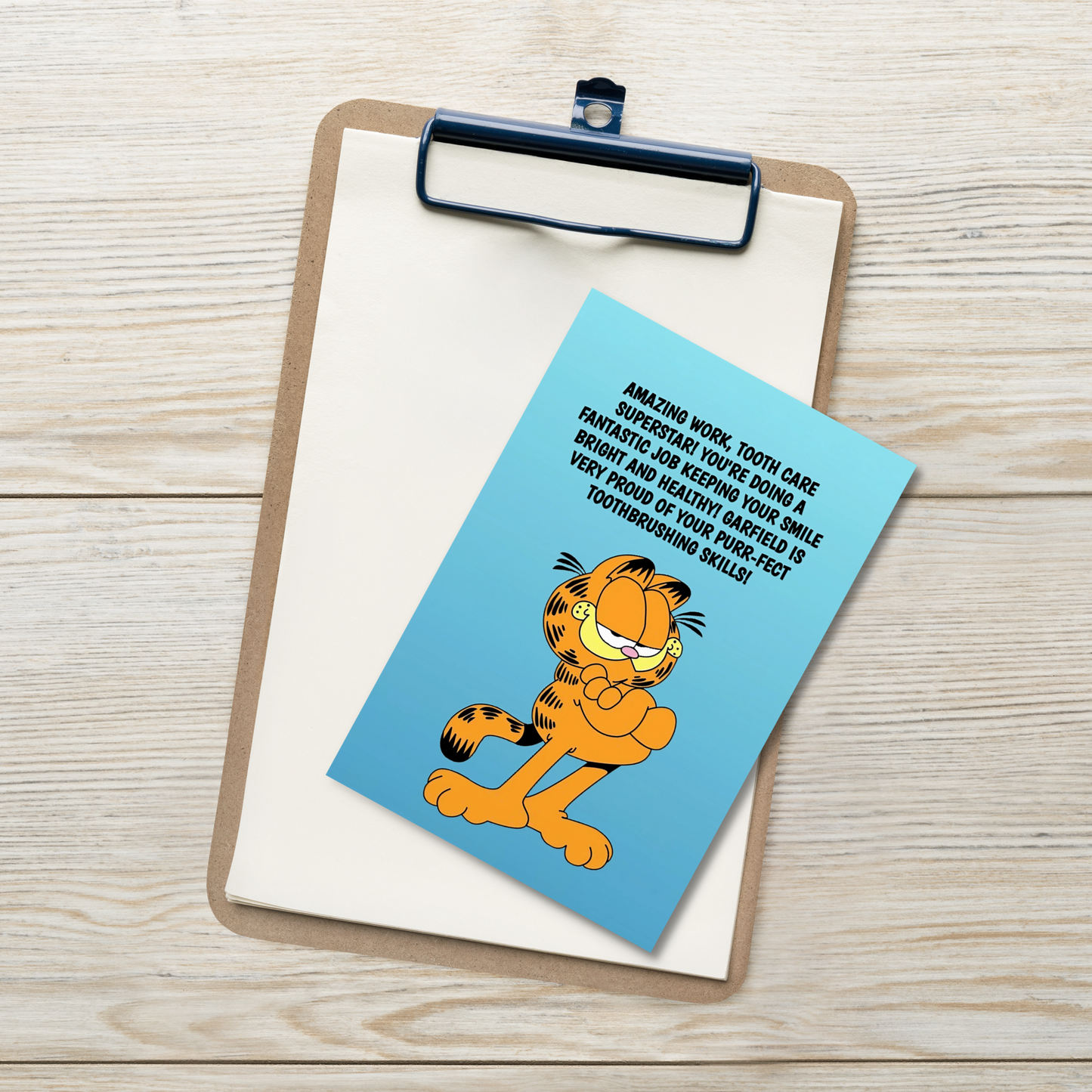 Garfield | Dental Motivational & Reward Cards- Well Done, Tooth Care Superstar!