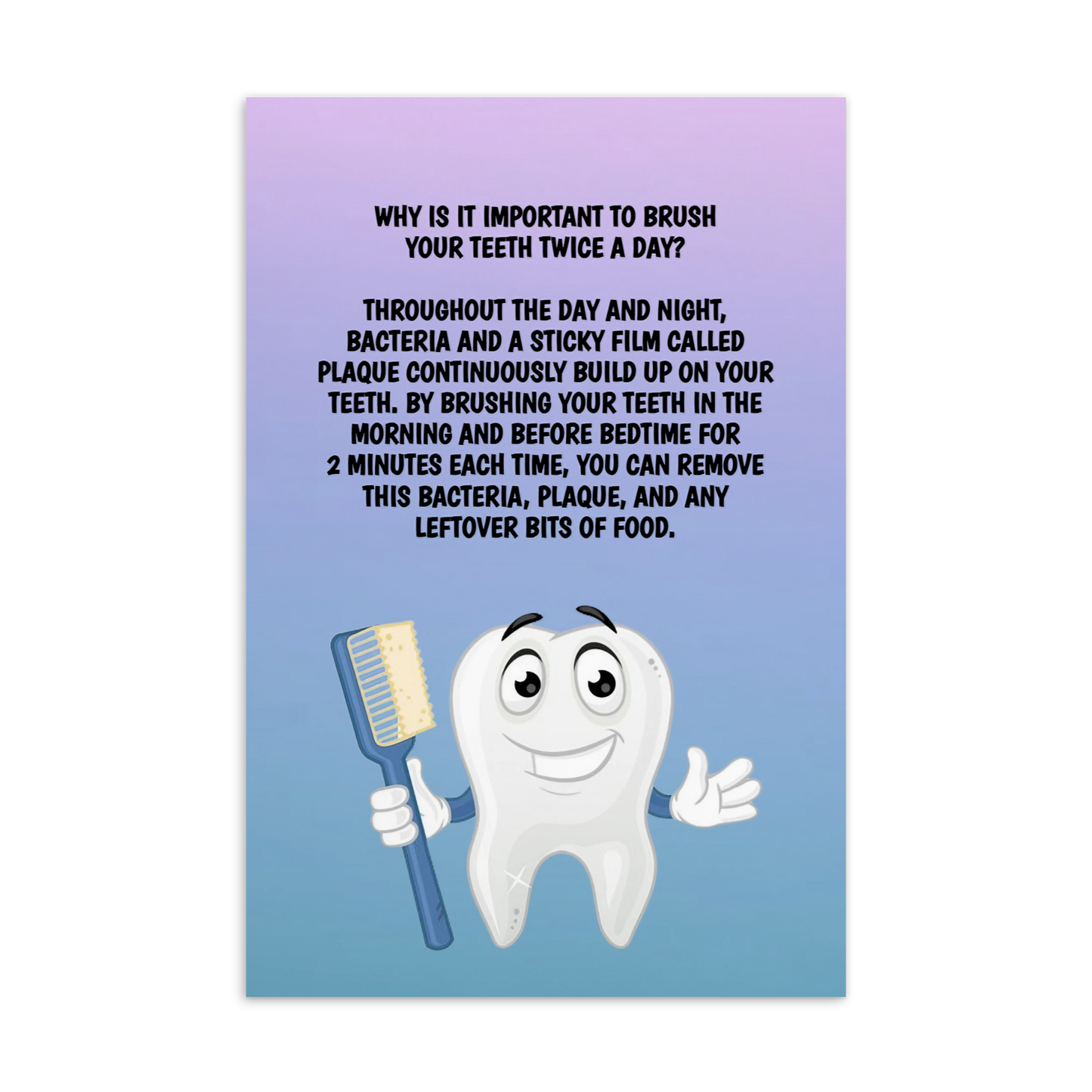 Oral Hygiene Cards- Why Is It Important To Brush Your Teeth Twice A Day?