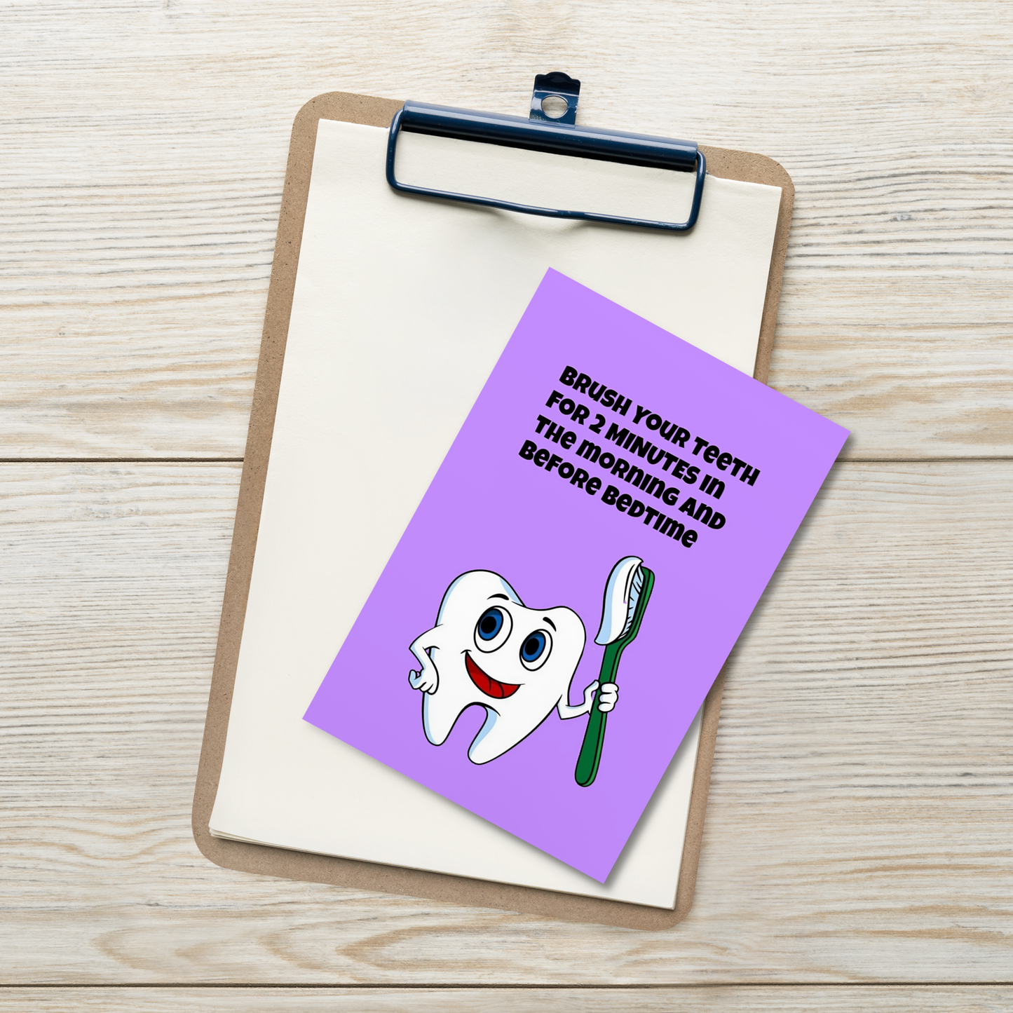 Oral Hygiene Cards- Brush Your Teeth For 2 Minutes