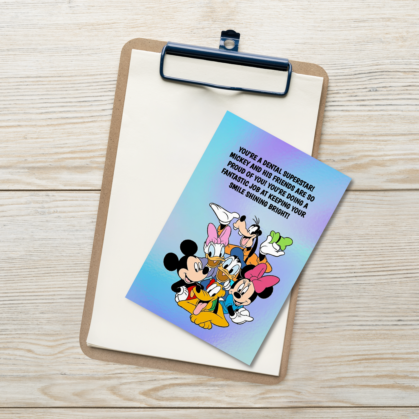 Mickey And Friends | Dental Motivational & Reward Cards- You're A Dental Superstar! Mickey And His Friends Are So Proud Of You!