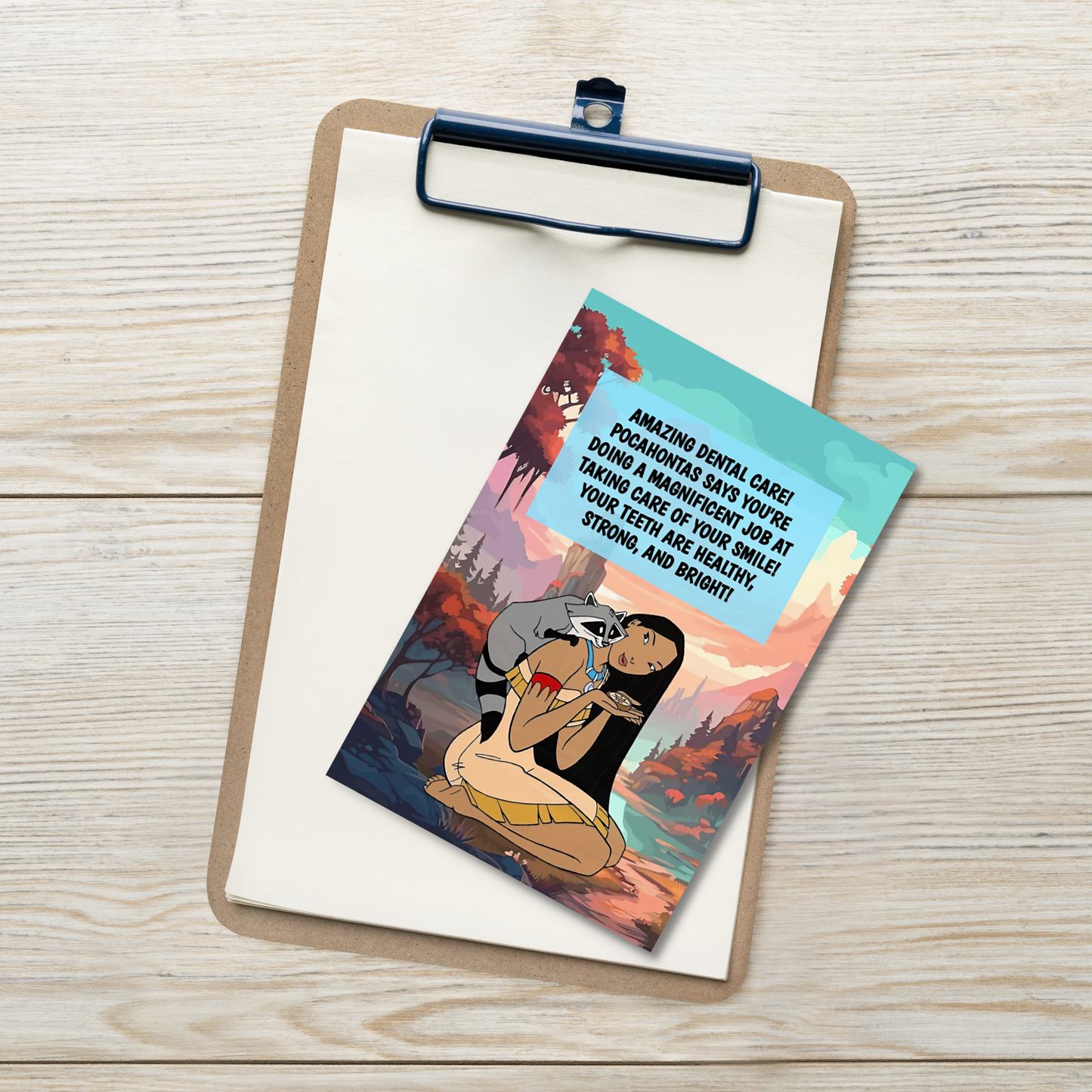 Pocahontas | Dental Motivational & Reward Cards- Amazing Dental Care