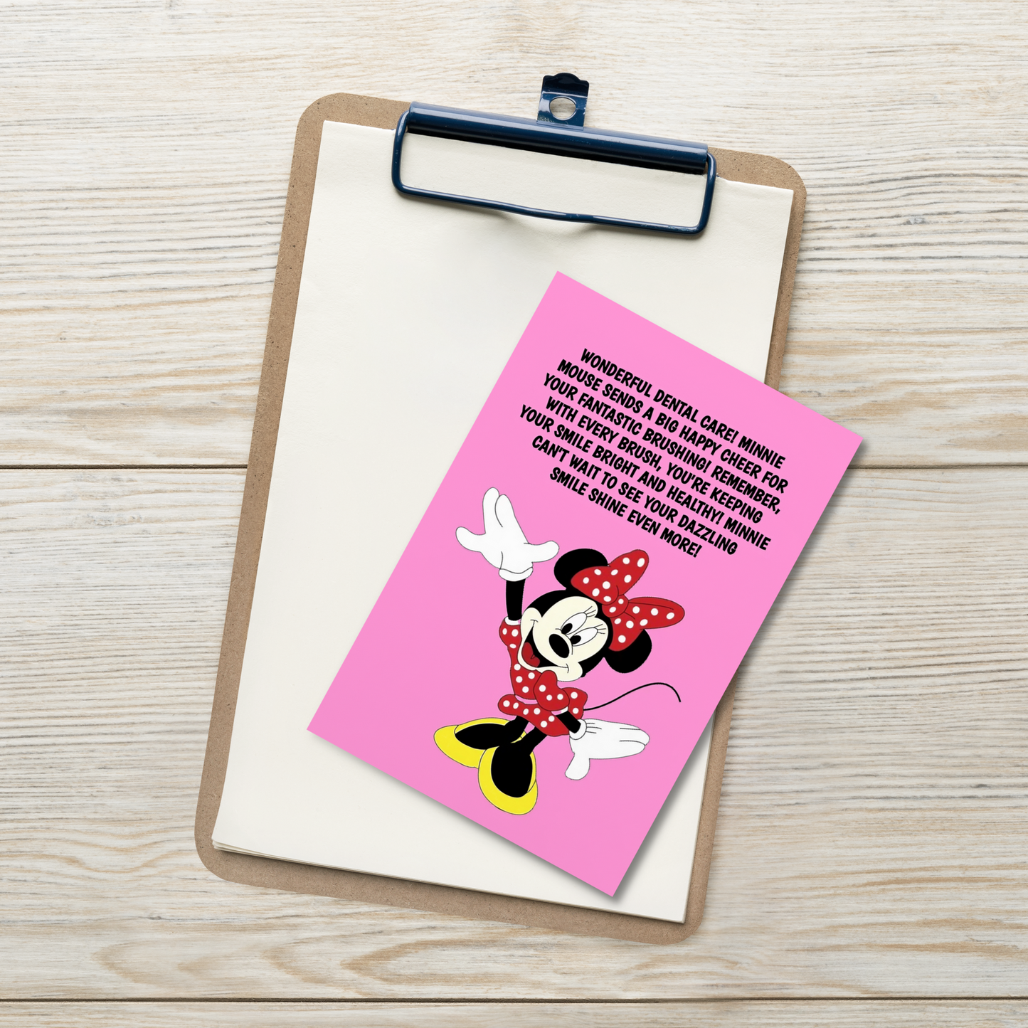 Minnie Mouse | Dental Motivational & Reward Cards- Wonderful Dental Care!