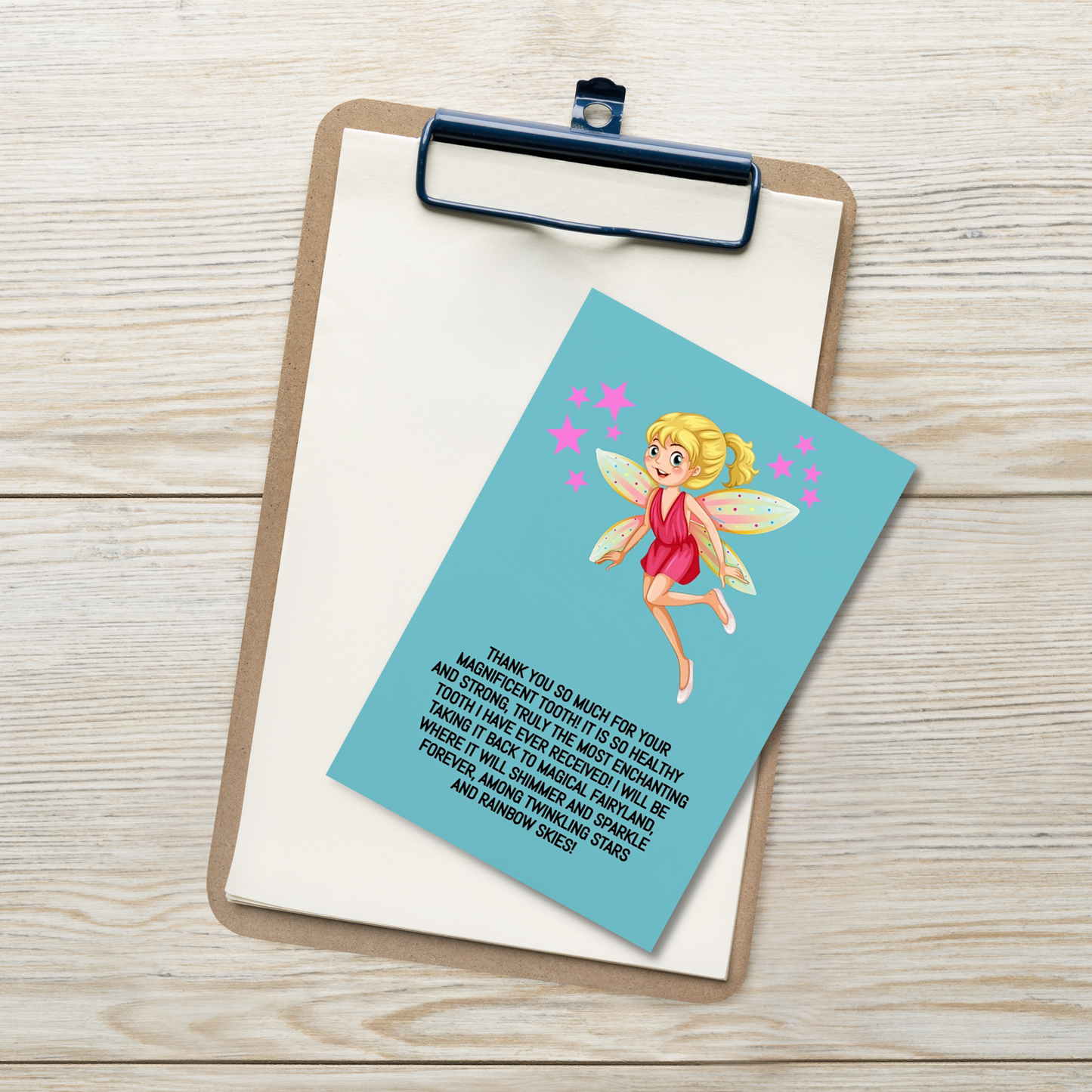 Tooth Fairy Thank You Cards- Thank You So Much For Your Magnificent Tooth!