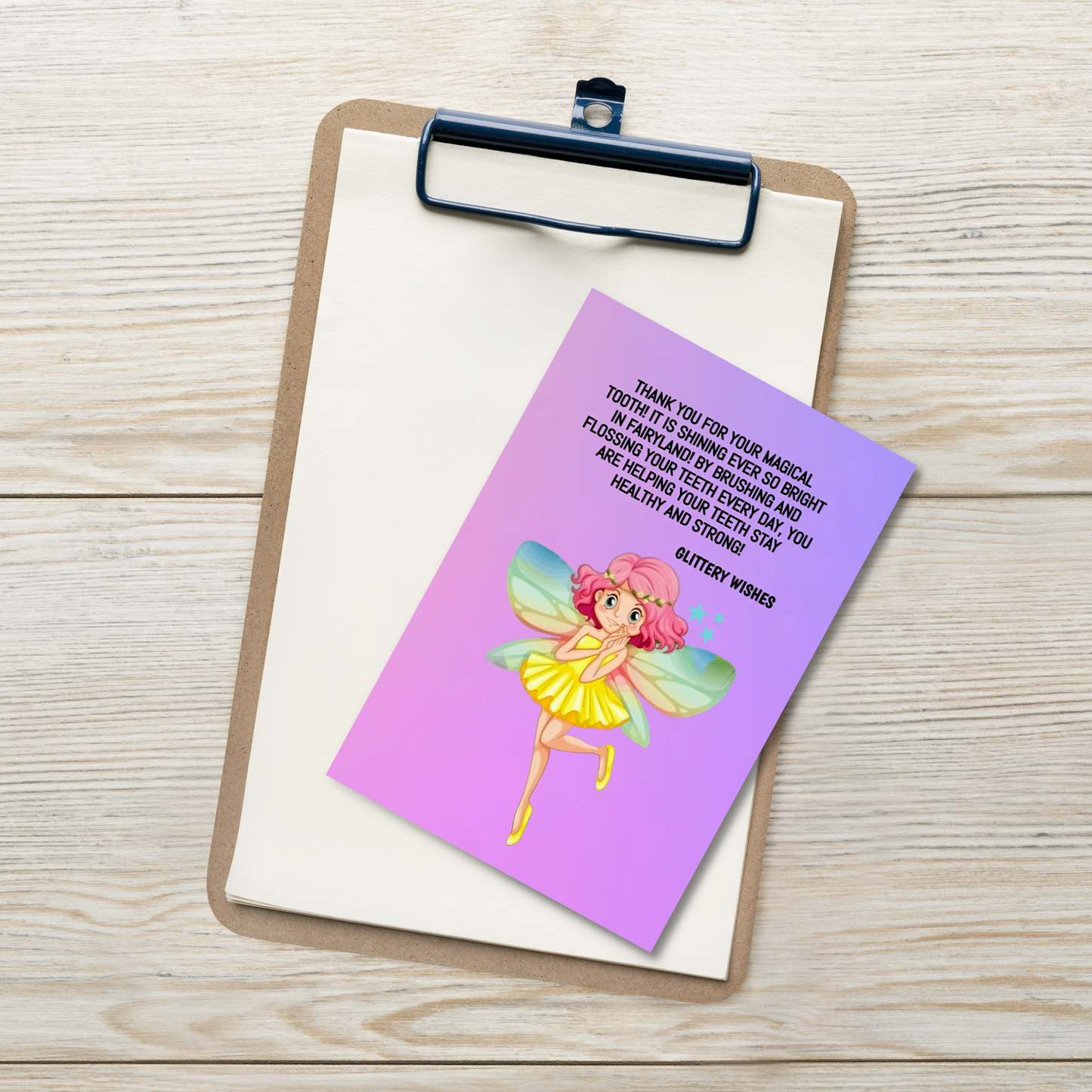 Tooth Fairy Thank You Cards- Thank You For Your Magical Tooth!