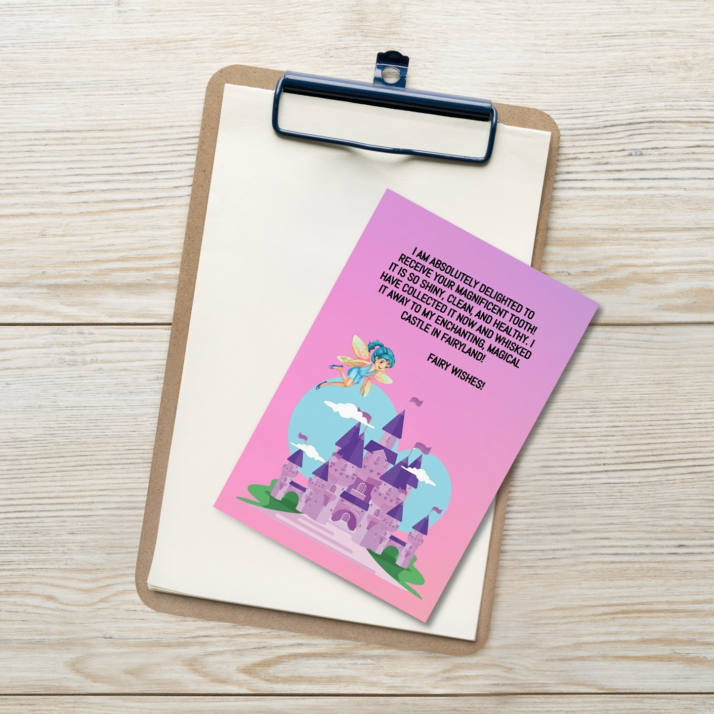 Tooth Fairy Thank You Cards- I am Absolutely Delighted To Receive Your Magnificent Tooth!