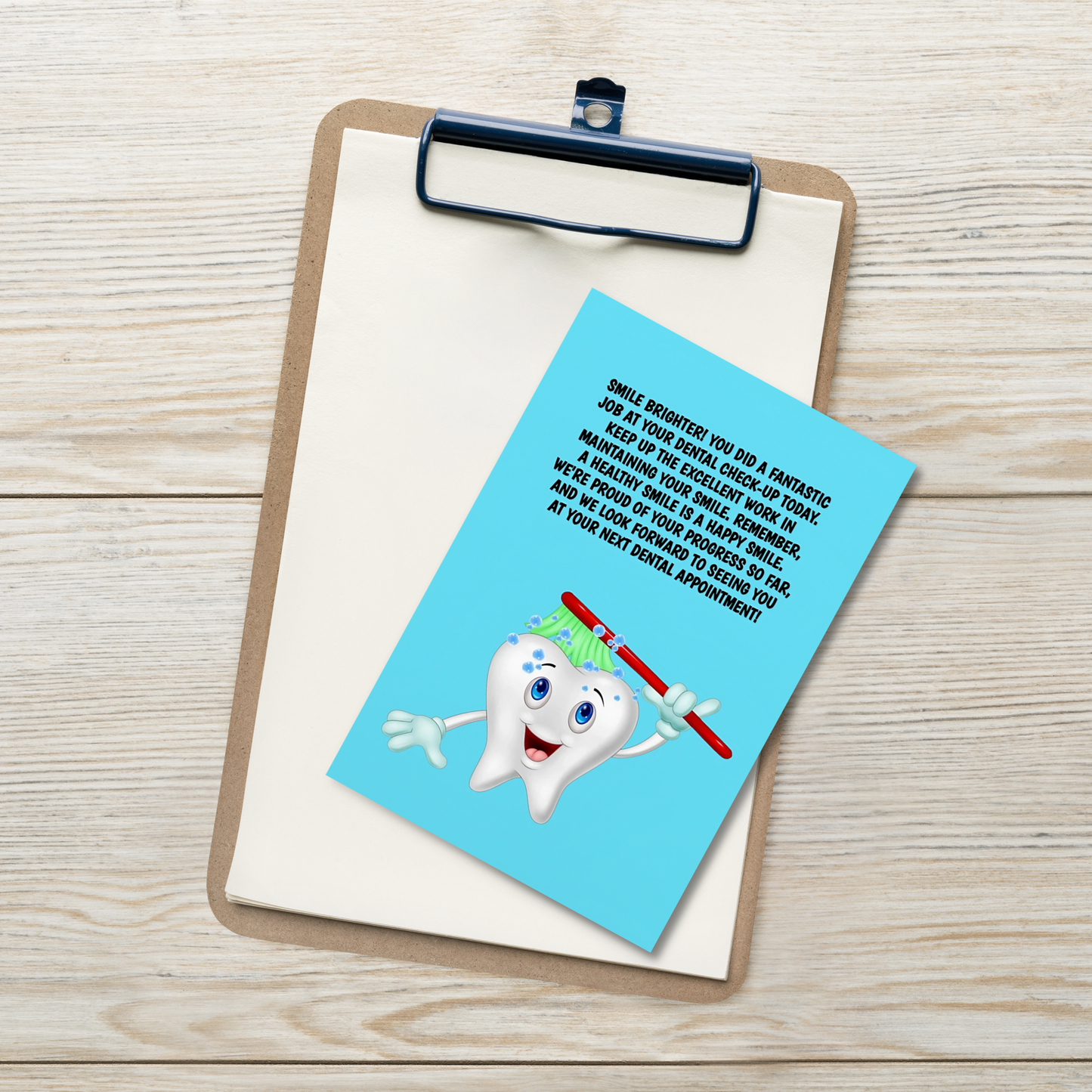 Dental Motivational & Reward Cards- Smile Brighter! You Did A Fantastic Job At Your Dental Check-up Today.