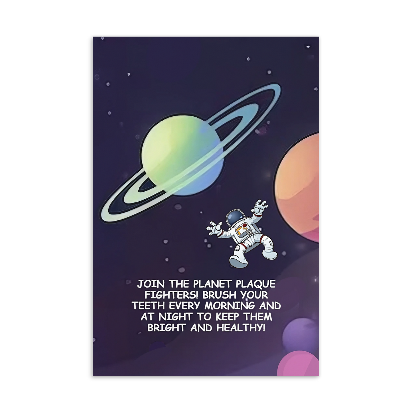 Oral Hygiene Cards- Join The Planet Plaque Fighters!