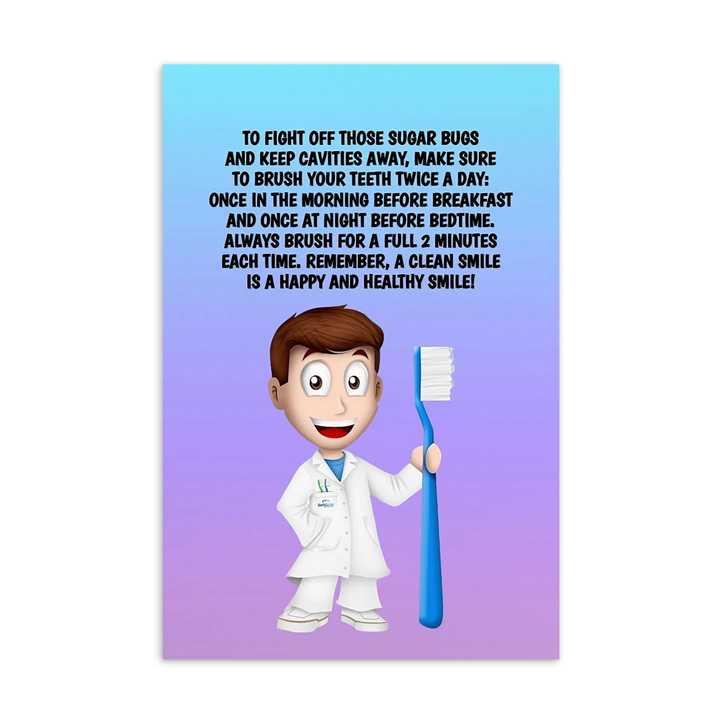 Oral Hygiene Cards- To Fight Off Those Sugar Bugs And Keep Cavities Away