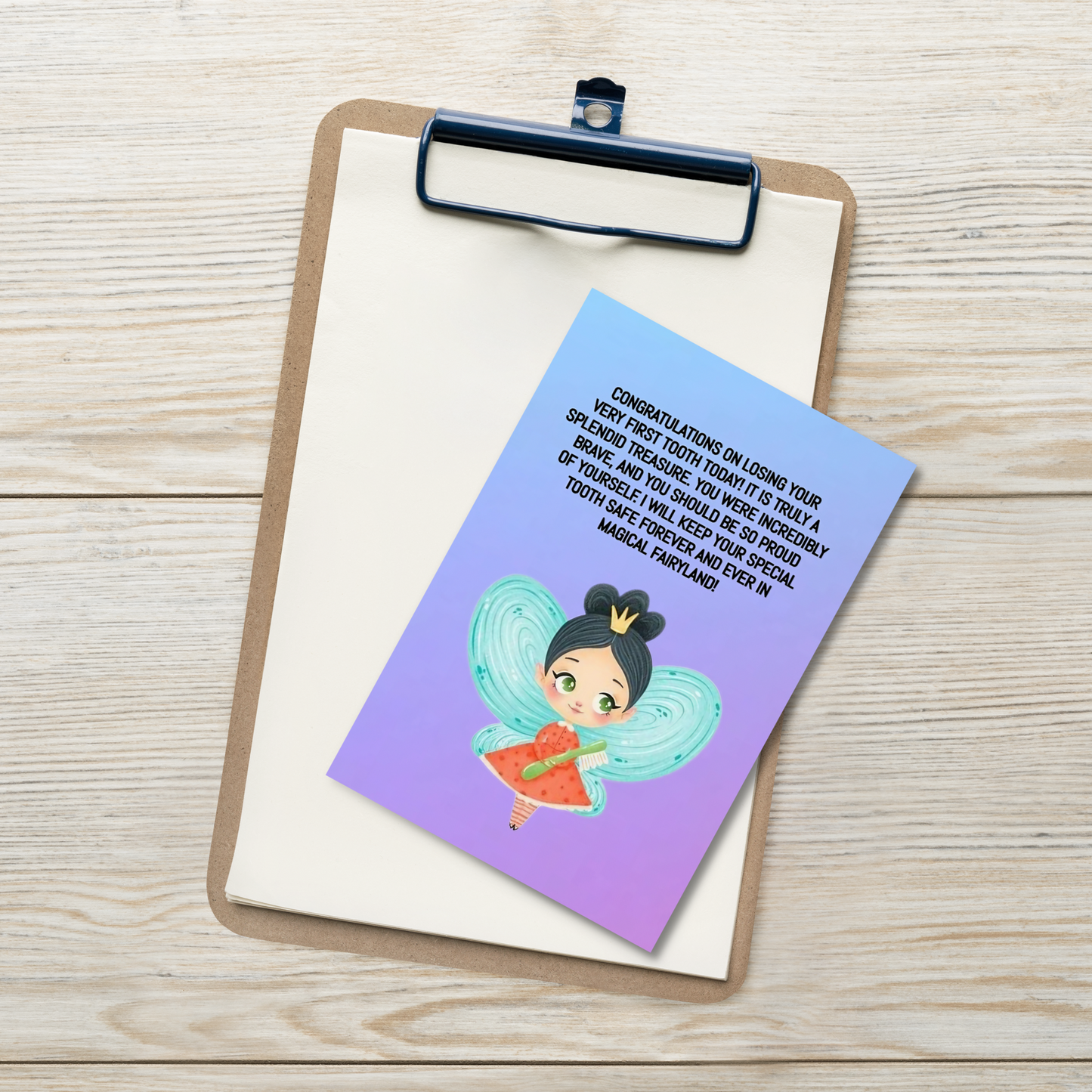 Tooth Fairy Thank You Cards- Congratulations On Losing Your Very First Tooth Today!