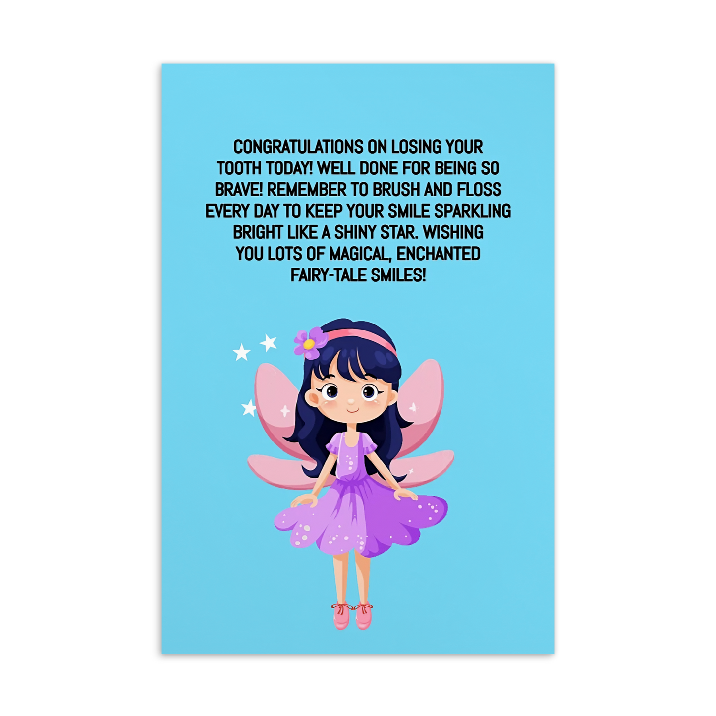 Tooth Fairy Thank You Cards- Congratulations On Losing Your Tooth!