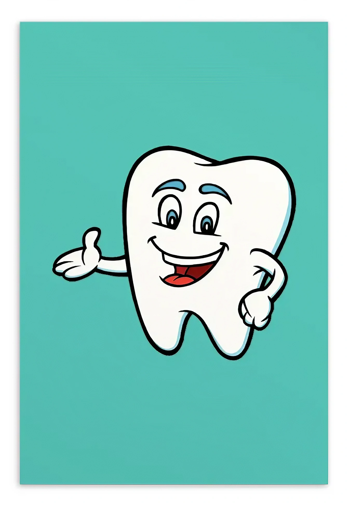 Dental Motivational & Reward Cards- Happy Tooth (Green Background)