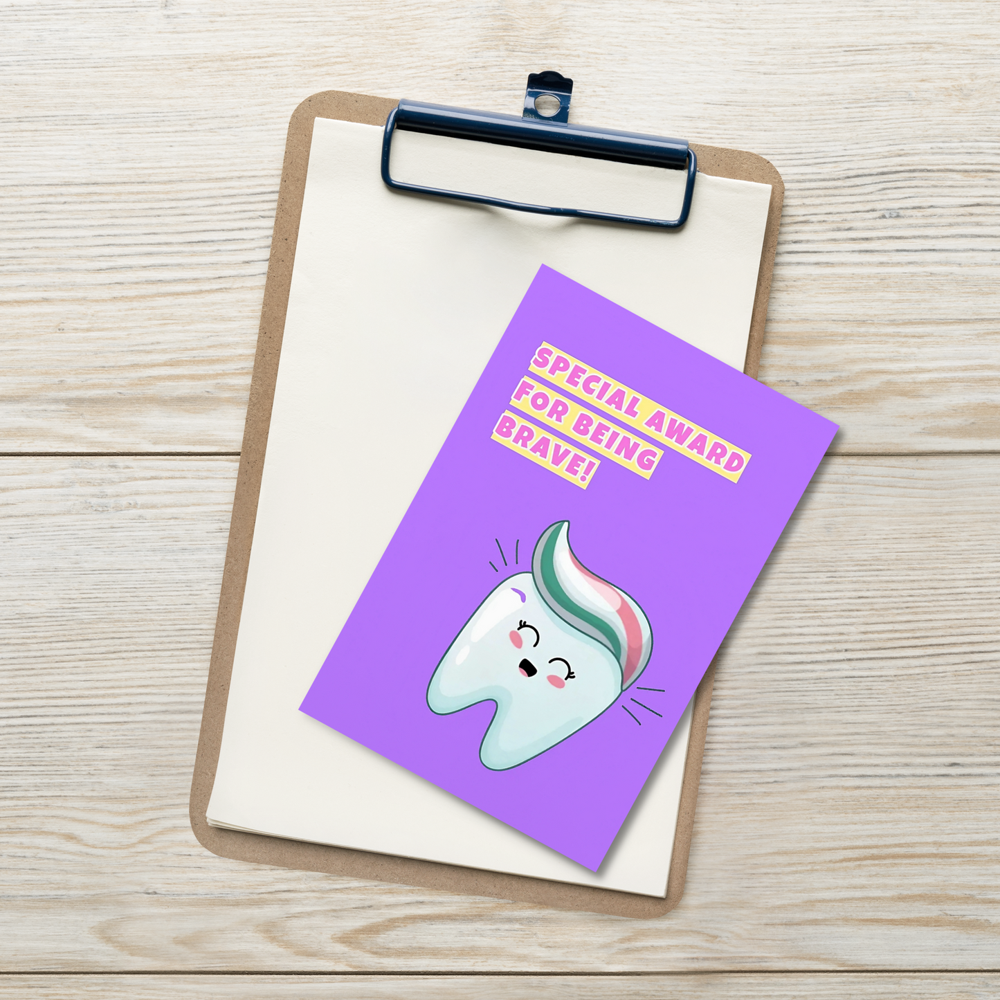 Dental Motivational & Reward Cards- Special Award For Being Brave!