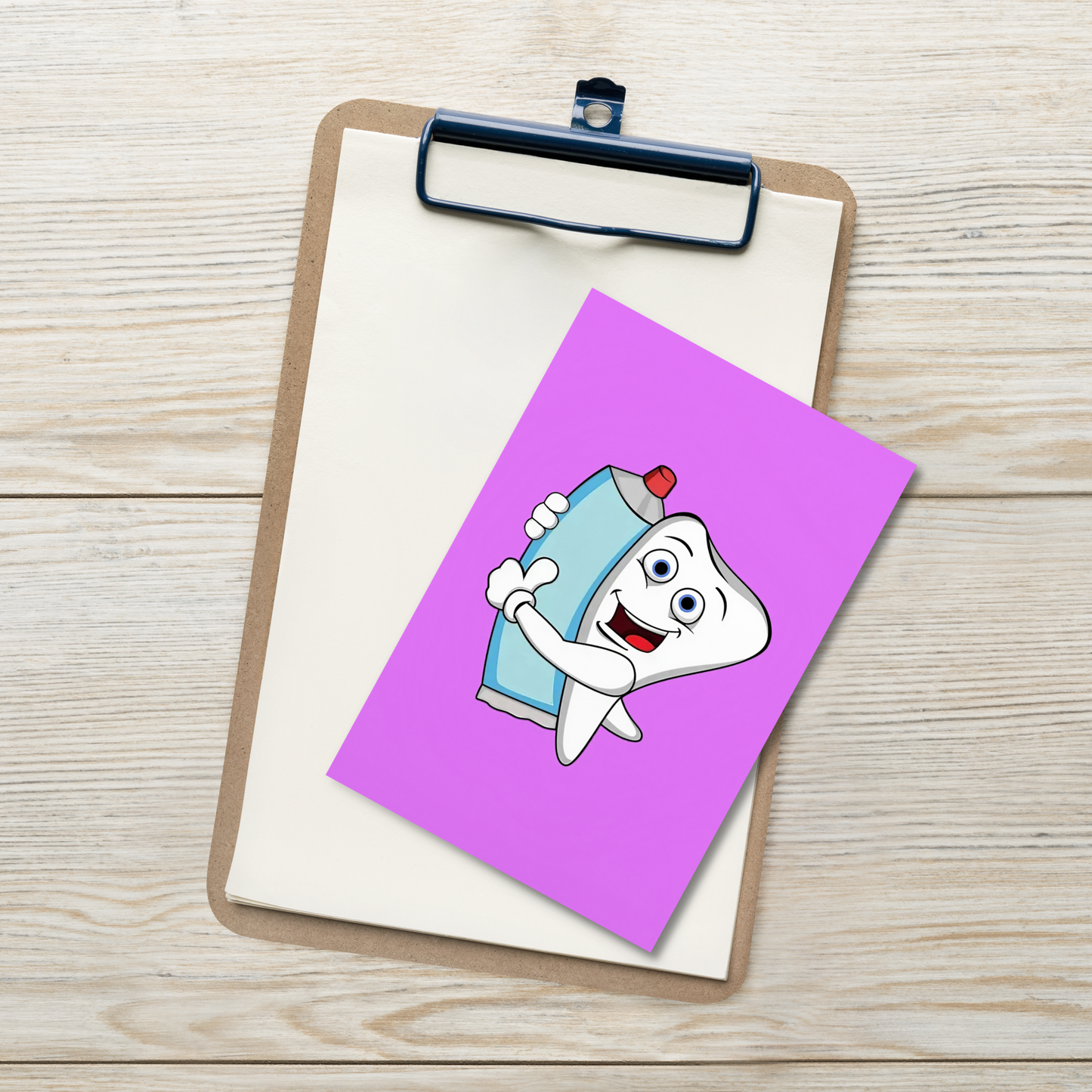 Dental Motivational & Reward Cards- Tooth Hugging A Toothpaste Tube
