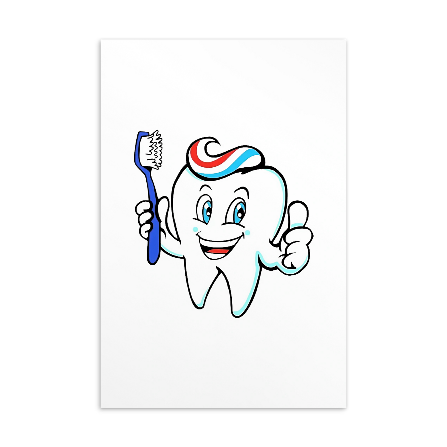 Dental Motivational & Reward Cards- Tooth With Aquafresh Toothpaste Hair