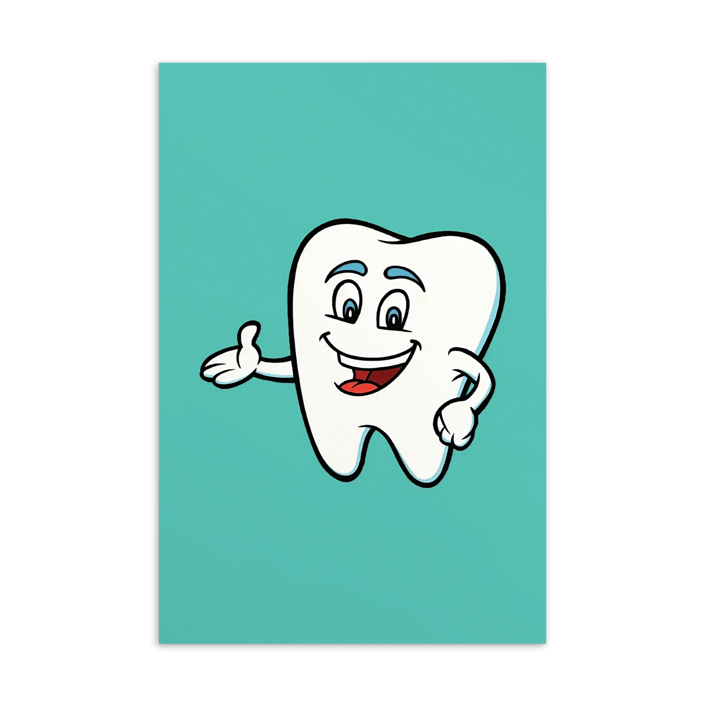 Dental Motivational & Reward Cards- Happy Tooth (Green Background)