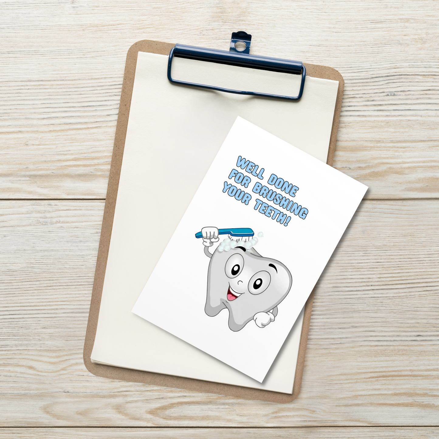 Dental Motivational & Reward Cards- Well Done For Brushing Your Teeth !
