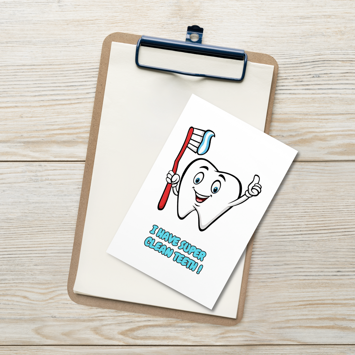 Dental Motivational & Reward Cards- I Have Super Clean Teeth!