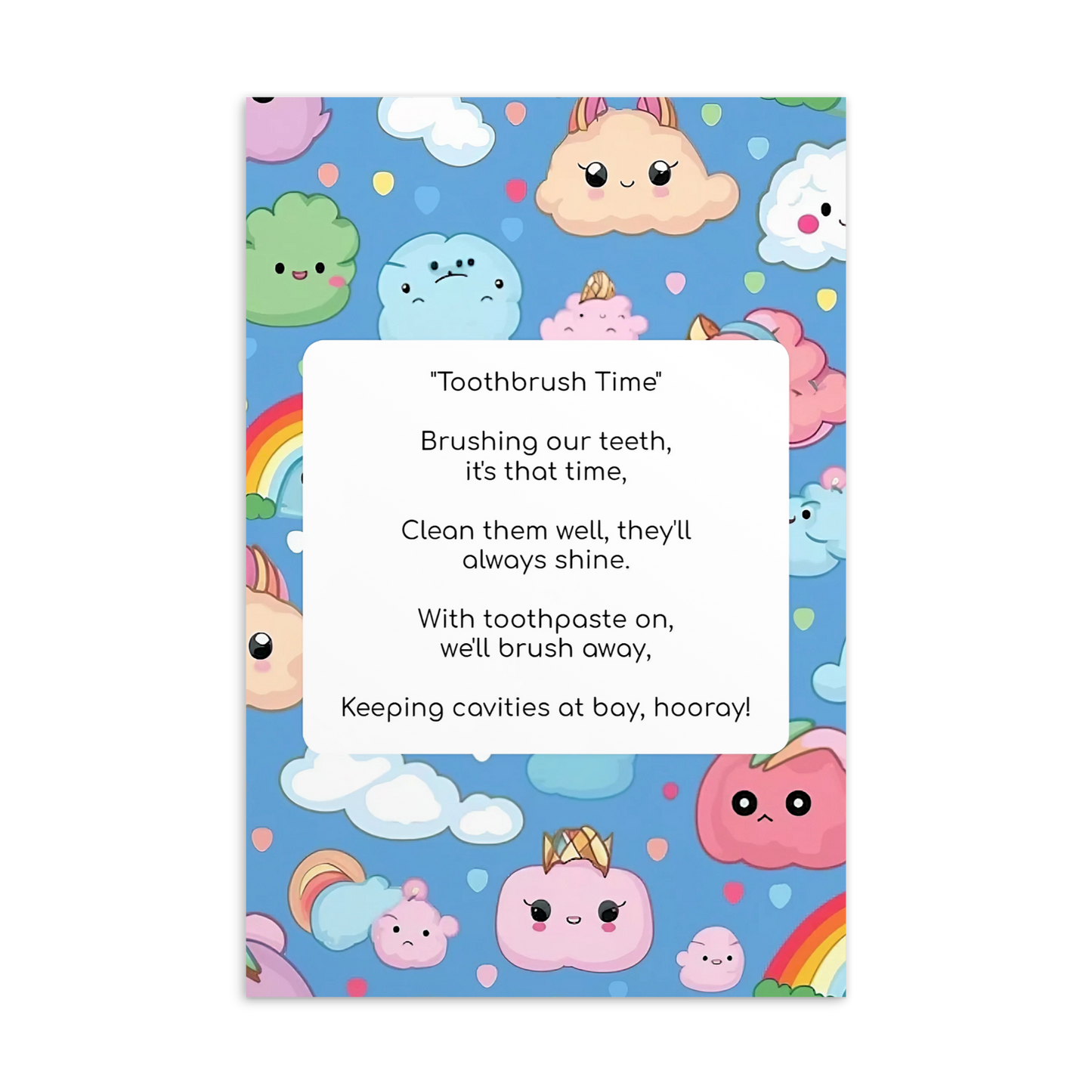 Toothbrushing Song Cards- Toothbrush Time