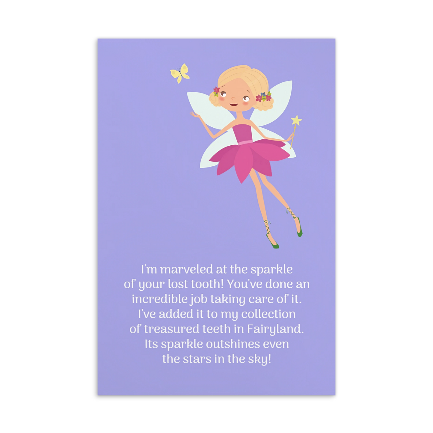 Tooth Fairy Thank You Cards- I'm Marveled At The Sparkle Of Your Lost Tooth!
