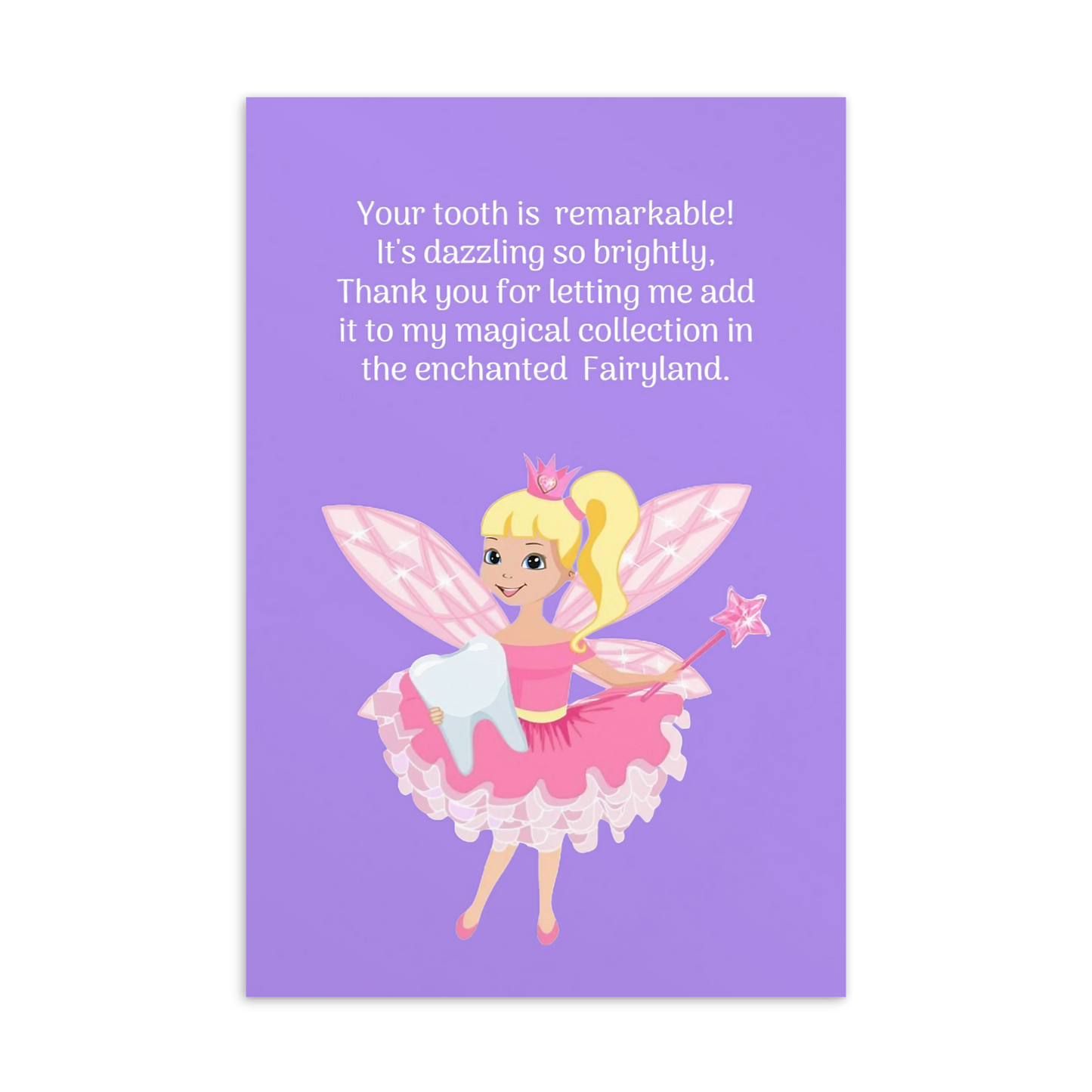 Tooth Fairy Thank You Cards- Your Tooth Is Remarkable!