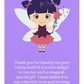 Tooth Fairy Thank You Cards- Thank You For Leaving Me Your Lovely Tooth!
