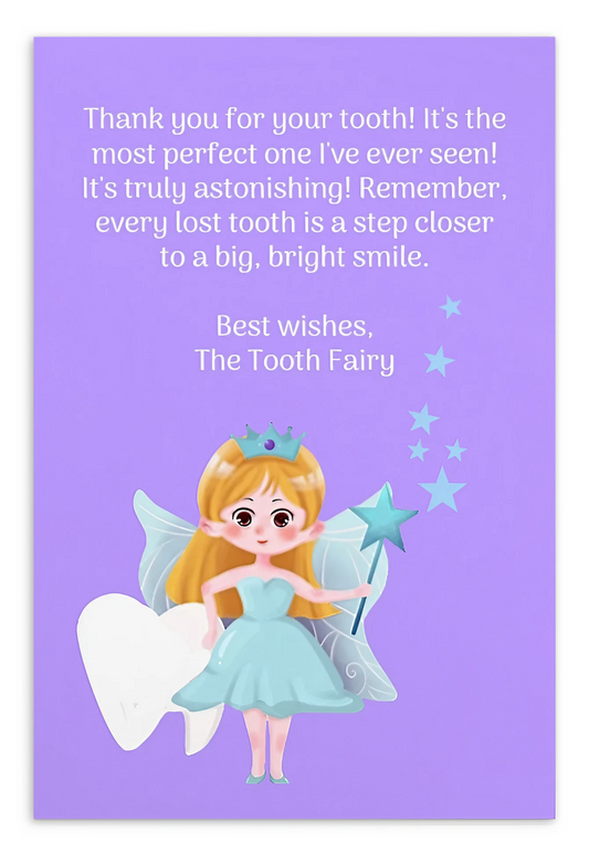 Tooth Fairy Thank You Cards- Thank You For Your Tooth!