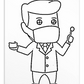 Colouring-in Cards - Dentist Holding Dental Mirror