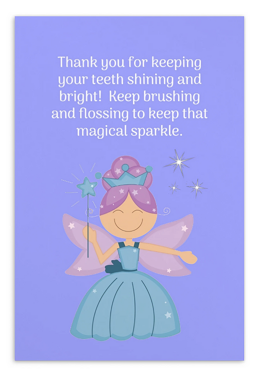 Tooth Fairy Thank You Cards-  Thank You For Keeping Your Teeth Shining And Bright!