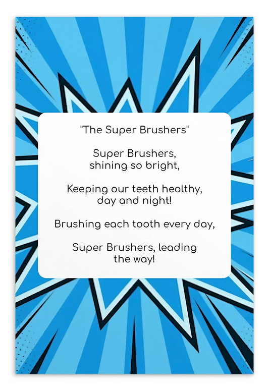 Toothbrushing Song Cards- The Super Brushers